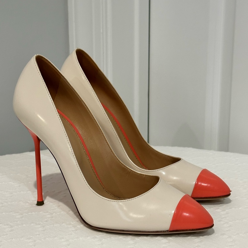 Sergio Rossi cap toe heels